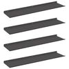 vidaXL Floating Shelf 4 pcs Black 80 x 18 x 2.5 cm Steel