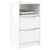 vidaXL Bedside Table High Gloss White 40 x 30 x 467 cm Engineered Wood