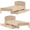 vidaXL Bed Frame without Mattress 100x200 cm Solid Wood Pine