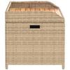 vidaXL Storage Bench Mix Beige 100x50x52 cm Poly Rattan and Acacia Wood