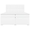 vidaXL Box Spring Bed with Mattress White 200x200 cm Faux Leather