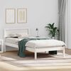 vidaXL Bed Frame with Headboard White 75 x 190 cm Solid Pine Wood