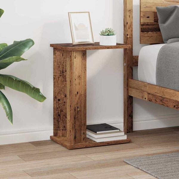 vidaXL End Table Old Wood 35 x 25 x 50 cm Engineered Wood