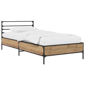 vidaXL Bed Frame Artisian Oak 80 x 200 cm Engineered Wood