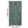 vidaXL Fly Curtain Green and White 100x230 cm Chenille