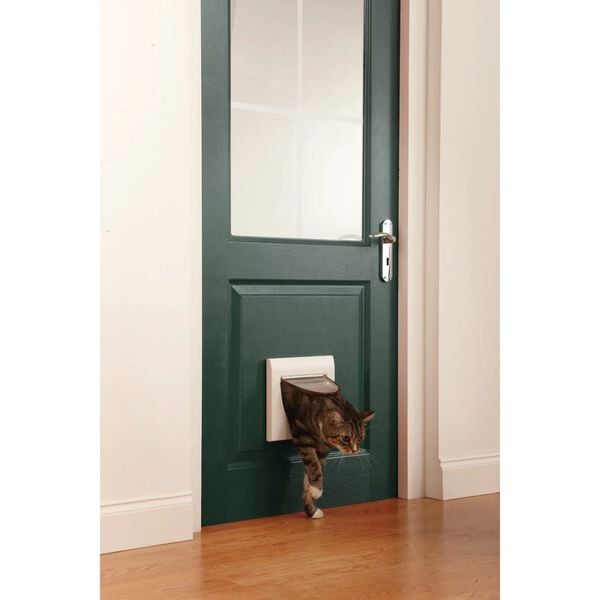 PetSafe Manual 4-Way Cat Flap without Tunnel Classic 919 White