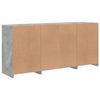 vidaXL Sideboard with LED Lights Concrete Grey 142.5x37x67 cm