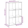 vidaXL Room Divider Bookcase Grey Sonoma 69.5x29x103.5 cm Engineered Wood