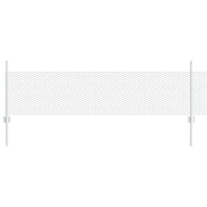 vidaXL Hexagonal Fence with Post 50 x 0.5 m Galvanised Steel Silver