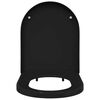 vidaXL Toilet Seat Adjustable Black 48 x 36.5 x 4.5 cm Polypropylene