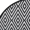 vidaXL Outdoor Carpet ARAKIL White and Black Ø120 cm PP