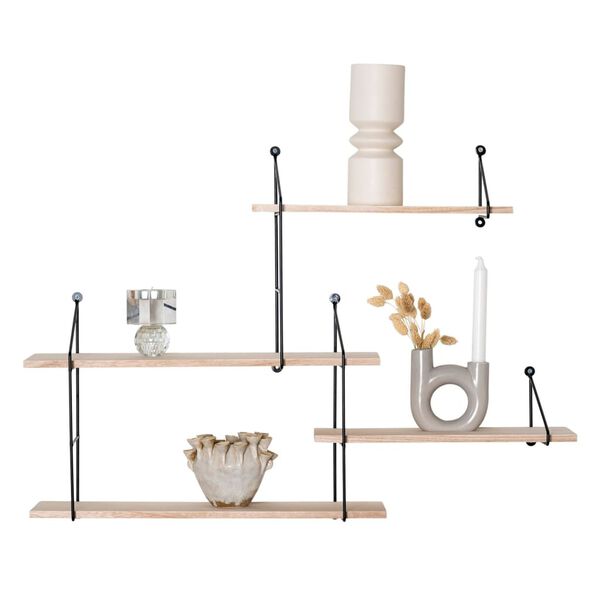 House Nordic Shelf Lucy Black and Nature