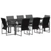 vidaXL Garden Dining Set 9 pcs Black and Anthracite