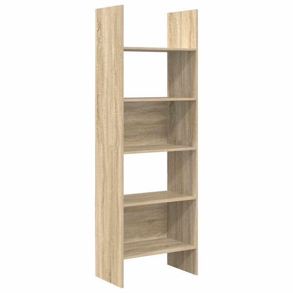 vidaXL Book Cabinet Sonoma Oak 60x35x180 cm Engineered Wood