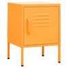 vidaXL Nightstand | Mustard Yellow | Steel | Medium | Height-Adjustable Shelves