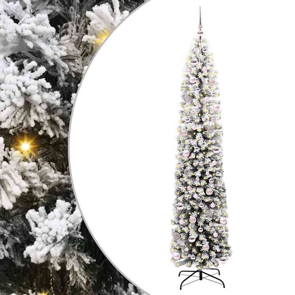 vidaXL Artificial Christmas Tree with 300 LEDs with Stand Green 240 cm