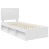 vidaXL Bed Frame with Headboard White 90 x 190 cm Solid Pine Wood
