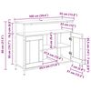 vidaXL Sideboard Old Wood 100 x 35 x 80 cm Engineered Wood