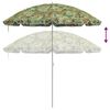 vidaXL Beach Parasol Green 263 x 263 x 272 cm Polyester and Metal