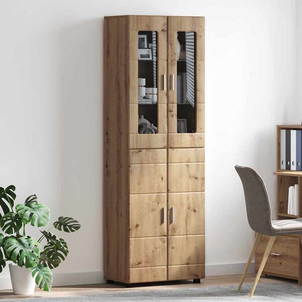 vidaXL Highboard FLORIN Artisan Oak 60 x 35 x 182 cm Engineered Wood