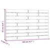 vidaXL Wall Headboard Grey 106x3x63 cm Solid Wood Pine