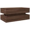 vidaXL Coffee Table with LED Lights Brown Oak 90x50x40 cm