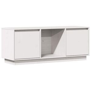 vidaXL TV Cabinet White 110,5x35x44 cm Solid Wood Pine