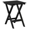 vidaXL Side Table Foldable Black Solid Wood Poplar