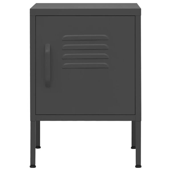 vidaXL Nightstands 2 pcs Anthracite 35x35x51 cm Steel