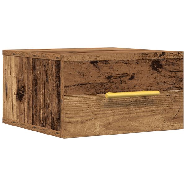 vidaXL Bedside Cabinet Old Wood 35 x 35 x 20 cm Engineered Wood