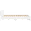 vidaXL Bed Frame with LED without Mattress White 180x200 cm Super King