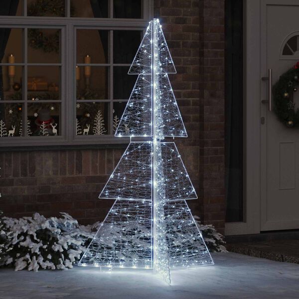 vidaXL Christmas Tree with 240 LEDs Cold White 180 cm Acrylic