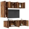 vidaXL TV Wall Unit Wall-mounted 5 pcs Old Wood Engineered Wood