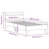 vidaXL Bed Frame without Mattress with LED Lights Grey Sonoma 90x190 cm Single
