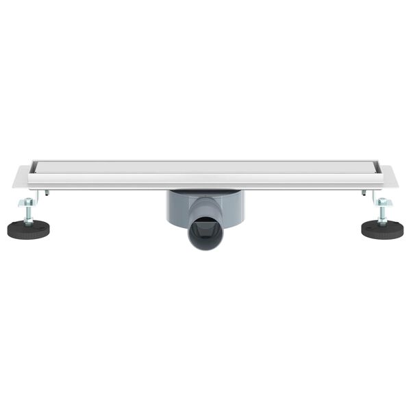 vidaXL Shower Drain 2-in-1 with 360&deg; Siphon Silver 54 x 11 x 9.5 cm