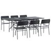 vidaXL Garden Dining Set 7 pcs Anthracite Steel