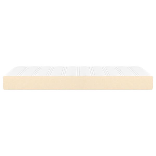 vidaXL Pocket Spring Bed Mattress Cream 90x190x20 cm Fabric