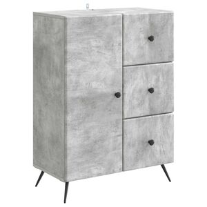 vidaXL Sideboard Concrete Grey 66 x 34.5 x 90 cm Engineered Wood
