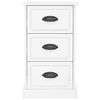 vidaXL Bedside Cabinet High Gloss White 39x39x67 cm Engineered Wood