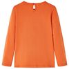 Kids' T-shirt with Long Sleeves Burnt Orange 116