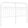 vidaXL Metal Replace Headboard White 135 cm