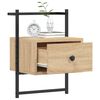 vidaXL Bedside Cabinet Wall-mounted Sonoma Oak 35x30x51 cm Engineered Wood