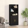 vidaXL Highboard Black Oak 69.5 x 34 x 180 cm Engineered Wood