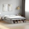 vidaXL Bed Frame without Mattress Grey Sonoma 140x190 cm