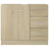 vidaXL Sink Cabinet Sonoma Oak 63x30x54 cm Engineered Wood