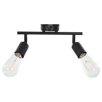 vidaXL 2-Way Spot Light with Filament Bulbs 2 W Black E27
