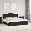 vidaXL Bed Frame with Drawer Black 200 x 200 cm Engineer Wood