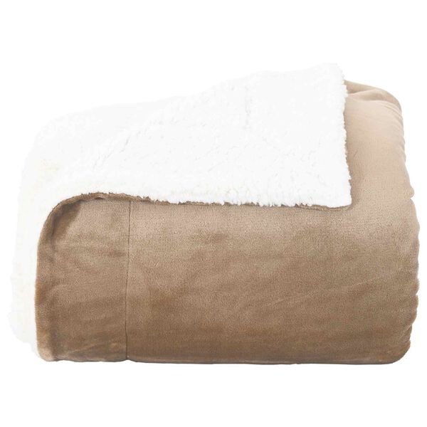vidaXL Throw Blanket Camel 240 x 270 cm Fleece