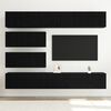 vidaXL TV Cabinet Set Wall-mounted 4 pcs Black Oak Engineered Wood