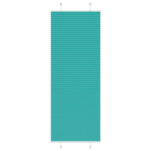 vidaXL Pleated Blind Petrol Green 80x200 cm Fabric Width 79.4 cm Polyester